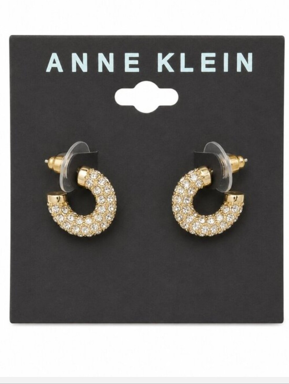 Anne Klein Stud Hoop Earrings, NIP - Picture 2 of 3